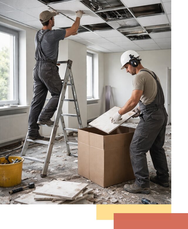 Демонтаж потолочной плитки в Киржаче быстро и аккуратно