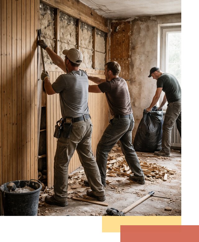 Демонтаж вагонки и вывоз материалов в Киржаче