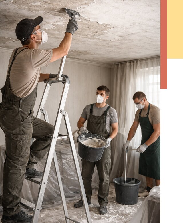 Удаление побелки с потолка в Киржаче от 2578 руб. быстро и недорого | ОТДЕЛОЧНИК-Крж