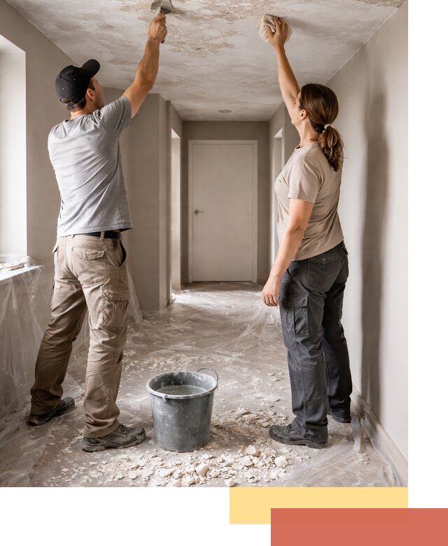 Удаление побелки с потолка в Киржаче — быстро и аккуратно