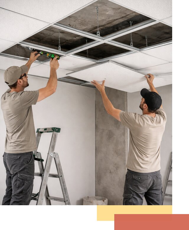 Монтаж потолка Армстронг под ключ в Киржаче