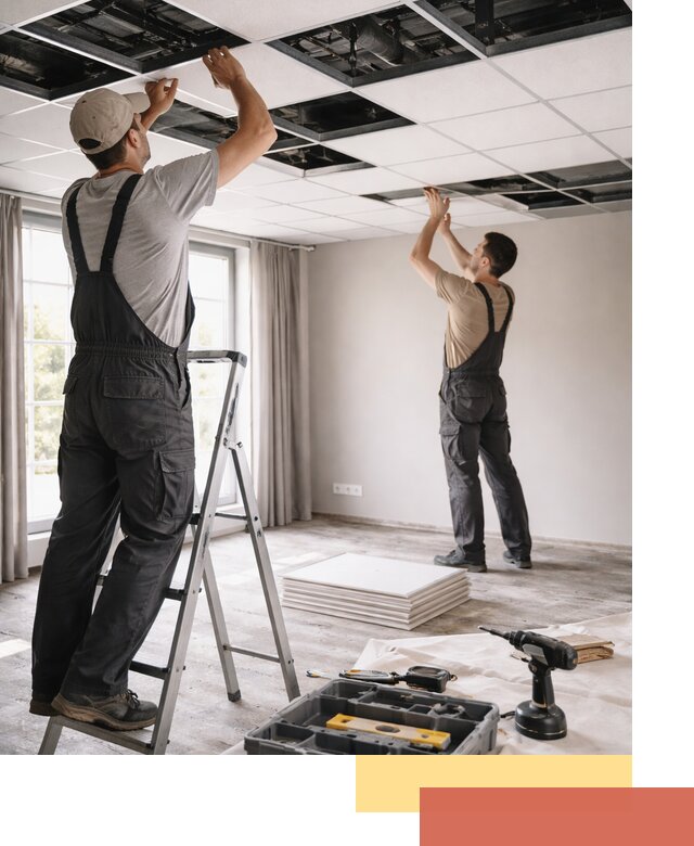 Замена плит подвесного потолка в Киржаче быстро и качественно