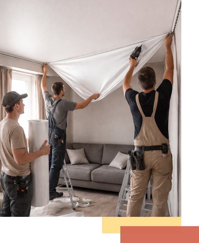 Монтаж сатинового натяжного потолка в Киржаче качественно и быстро