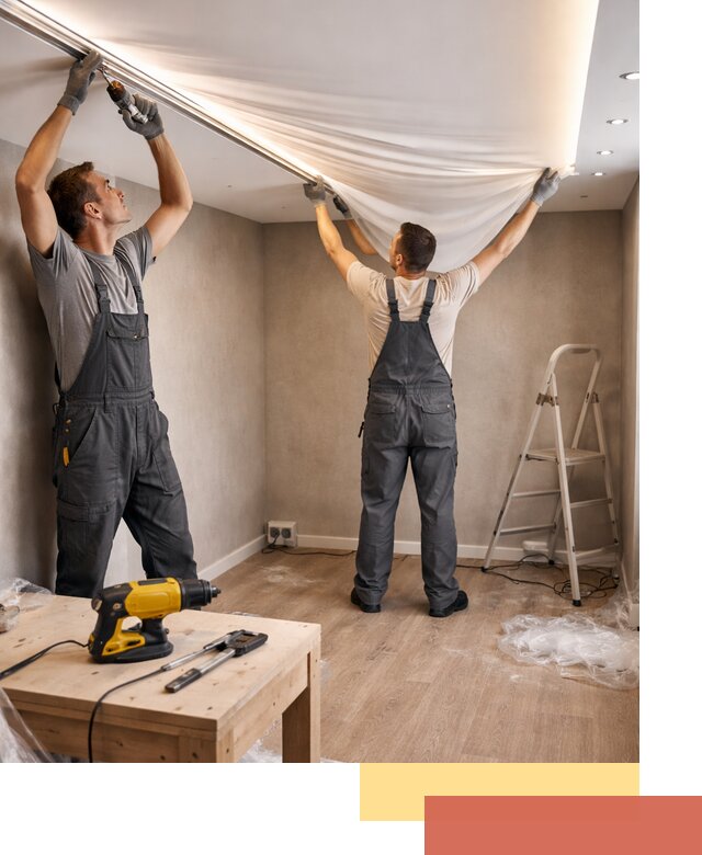 Монтаж натяжного потолка с подсветкой в Киржаче цена и сроки