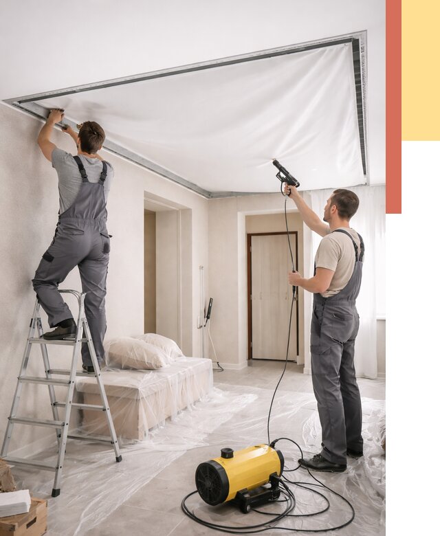 Монтаж натяжного потолка в прихожей в Киржаче от 2732 руб. под ключ | ОТДЕЛОЧНИК-Крж