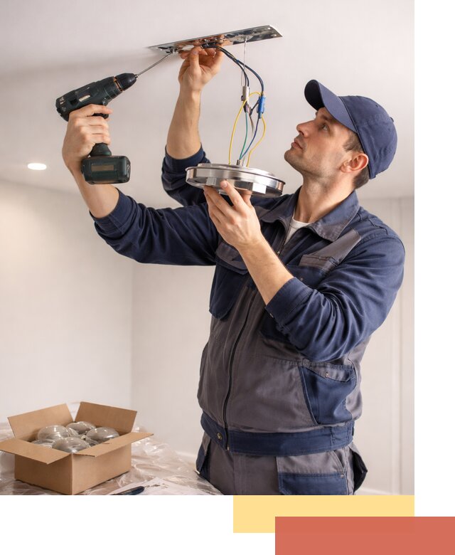 Установка люстры в натяжной потолок в Киржаче