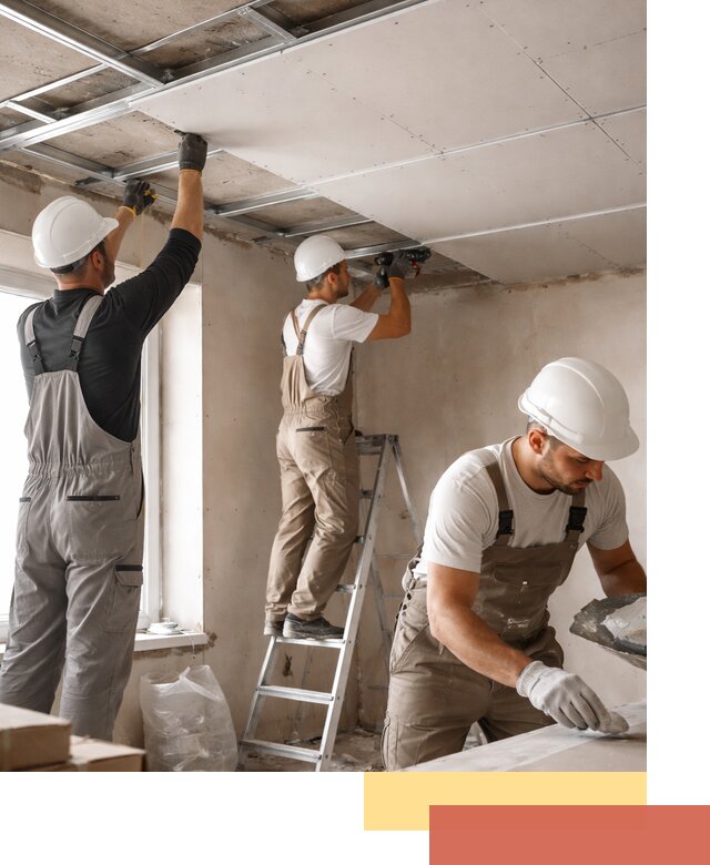 Одноуровневый потолок из гипсокартона в Киржаче — монтаж и отделка