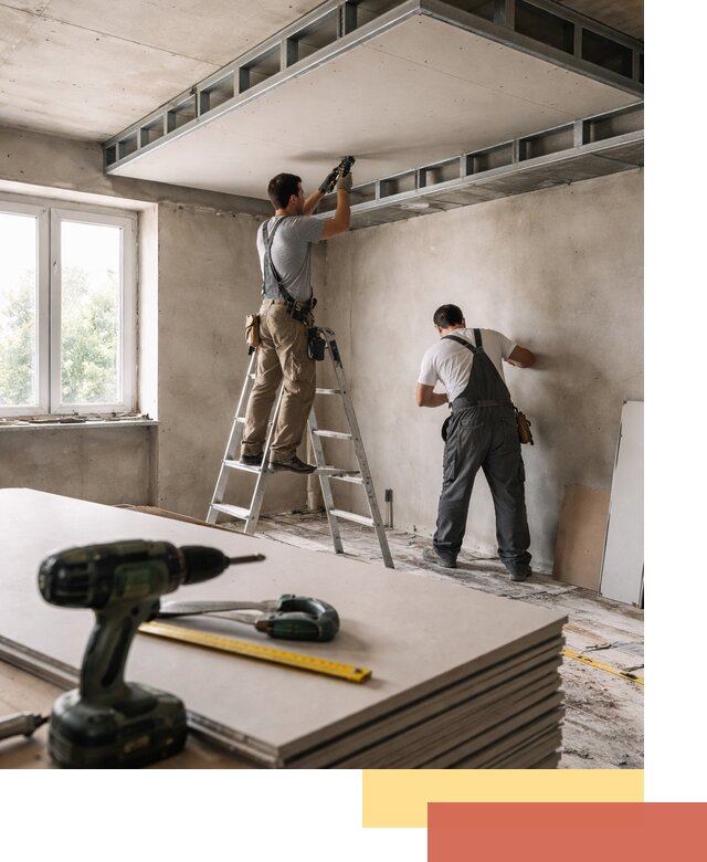 Двухуровневый потолок из гипсокартона в Киржаче