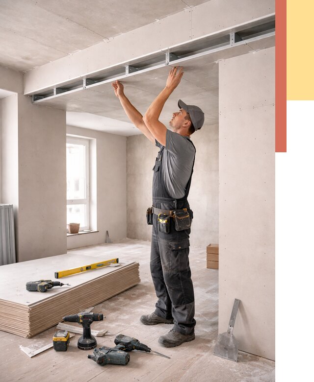 Потолок из гипсокартона с нишей в Киржаче от 1289 руб. под ключ | ОТДЕЛОЧНИК-Крж