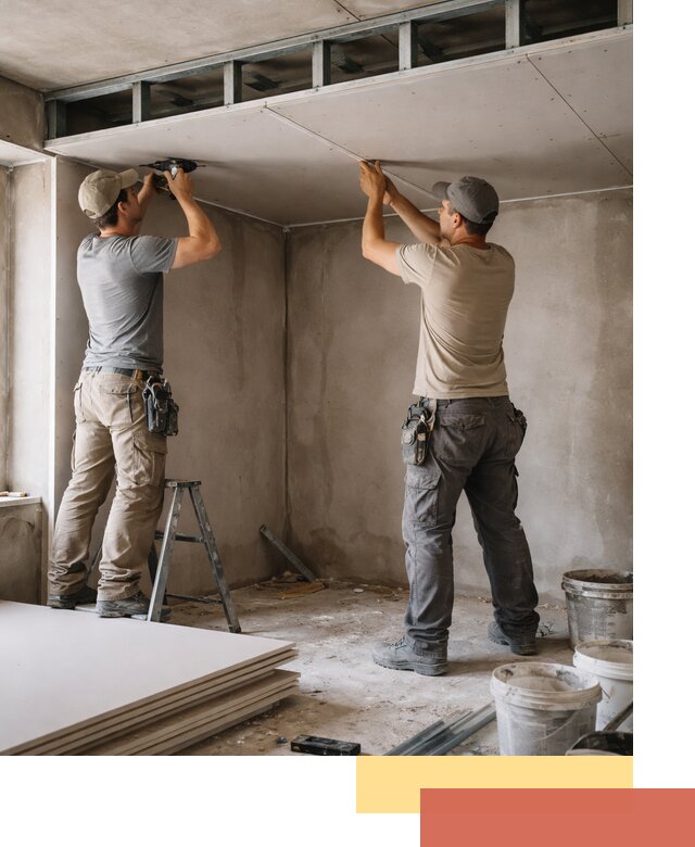 Короб из гипсокартона на потолке под ключ в Киржаче