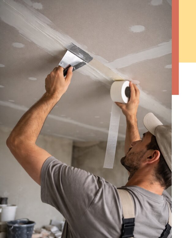 Обработка швов потолка ГКЛ в Киржаче от 7733 руб. под ключ | ОТДЕЛОЧНИК-Крж