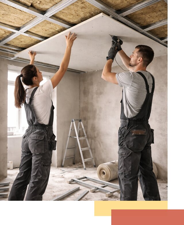 Звукоизоляция потолка из ГКЛ в Киржаче профессионально и надежно