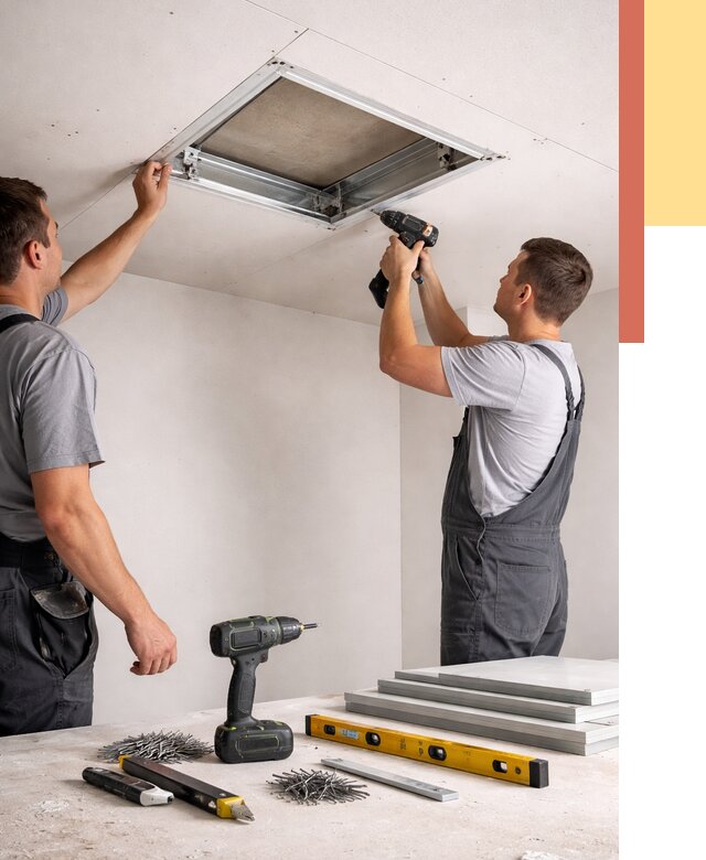 Установка люка в потолок ГКЛ в Киржаче от 2578 руб. под ключ | ОТДЕЛОЧНИК-Крж