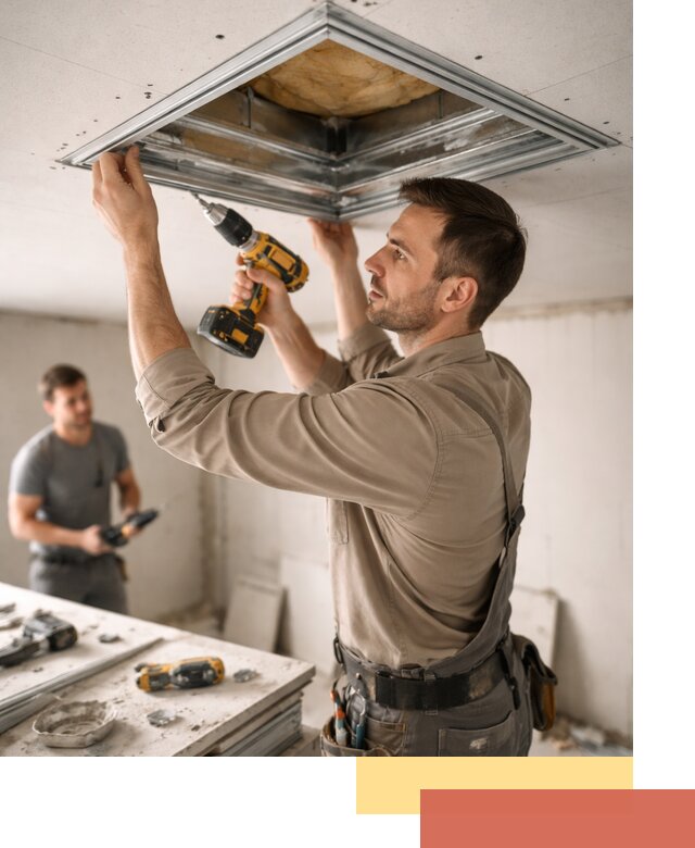 Монтаж люка в потолок из ГКЛ в Киржаче