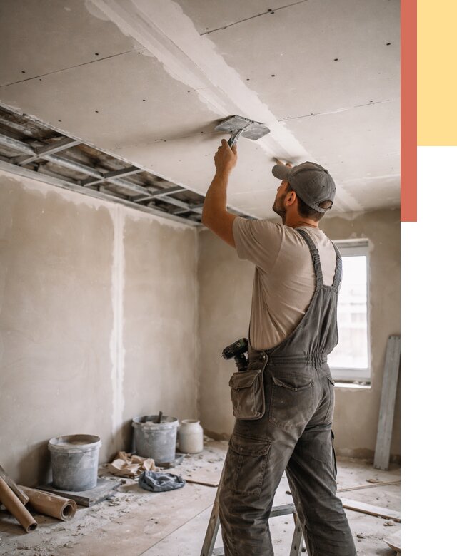 Ремонт потолка из гипсокартона в Киржаче от 670 руб./м² — быстро и недорого | ОТДЕЛОЧНИК-Крж