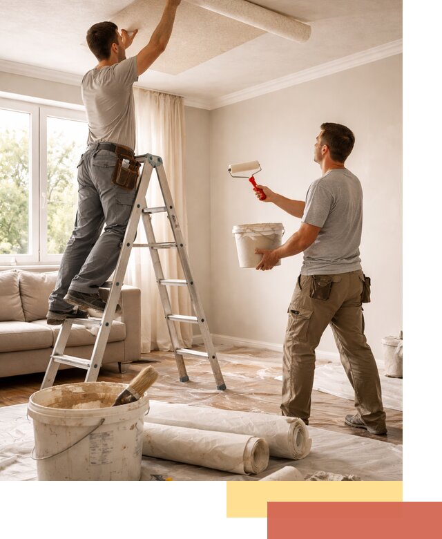 Поклейка обоев на потолок в Киржаче — качественно и быстро