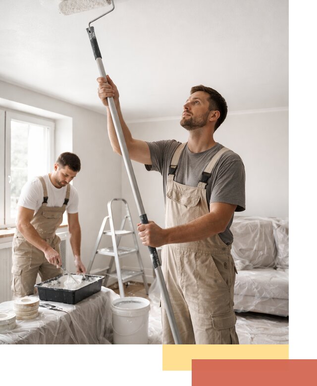 Покраска потолка водоэмульсионной краской в Киржаче