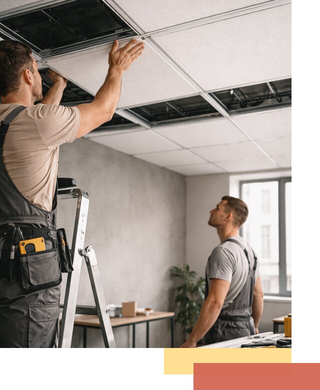 Монтаж потолочной плитки в Киржаче качественно и в срок