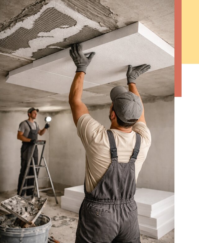 Утепление потолка пенопластом в Киржаче от 4640 руб/м2 — недорого и быстро | ОТДЕЛОЧНИК-Крж