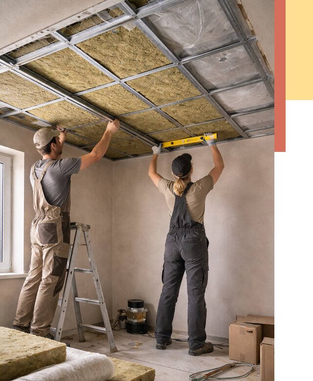 Шумоизоляция потолка в Киржаче от 1289 руб. под ключ — услуги ОТДЕЛОЧНИК-Крж