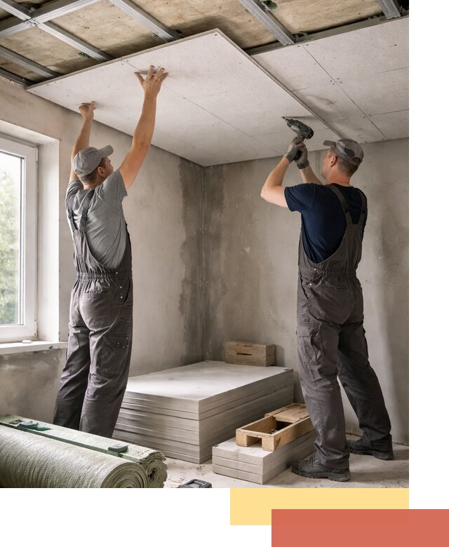 Шумоизоляция потолка панелями ЗИПС в Киржаче